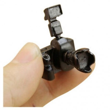 1/12 Dollhouse miniatűr játékkamera vakuval és lencsével, nem működő L4V4