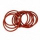 1X (10 db 39x34x2,5 mm-es vörös szilikon O gyűrűs olajtömítések S5A3)