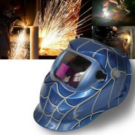4X (2018 új Pro napenergia hegesztő maszk automatikus sötétítés hegesztő sisak kék SpiderS4D2