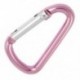 Rózsaszínű alumíniumötvözet, D-alakú, rugóval ellátott kapu zárókarabiner X8O4