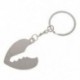 1X (ezüst tónusú fém szív kulcstartó kulcstartók kulcstartók J2D4)