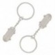 1X (páros szerető ezüst tónusú gördeszka függő kulcstartó pár X1V2)
