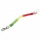 1X (műanyag vörös, sárga, zöld tekercs kábel alakú kulcstartó kötélszíj Q3X6)