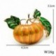 Halloween tök bross új ötvözet zöld levelek narancssárga zománc tök nők A3C2