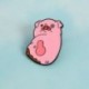 Rózsaszín szív disznó tompa zománc kitűzővel brossa hajtóka csipeszes farmer farmer inghez E3A6