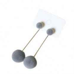 szürke - Divat göndör csepp fülbevalók nők koreai személyiségének kerek hosszú bojt E O5A0