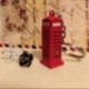 Vintage telefonfülke brit miniatűr londoni autós kulcstartó kulcstartók Die L0U2