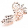 Divatékszer Vintage arany brosscsapok Ausztria Kristályok Gyöngyutánzat F Y6S8