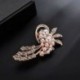Divatékszer Vintage arany brosscsapok Ausztria Kristályok Gyöngyutánzat F Y6S8
