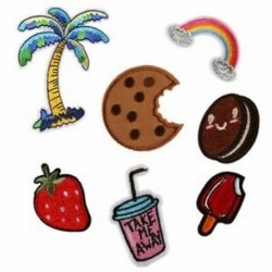 2X (7 db 4 stílusú hímzés varrott vas-javítás jelvény DIY táska ruha poliészter Z9C4