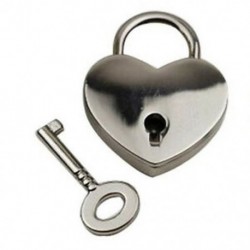 Háromszoros vintage stílusú mini lakatos billentyűzár szív alakú ezüst színű H9W3 G1Z1 J0N1