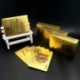 2X (arany fólia póker, euró stílusú műanyag póker játékkártyák, vízálló kártyák M9R7
