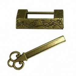 5X (retro kínai stílusú, faragott madár lakattal zár / kulcs D1O2)