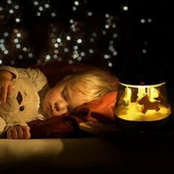 3X (Carousel Music Box, Press Sensor LED éjszakai fények USB töltéssel, 7 CT8J2