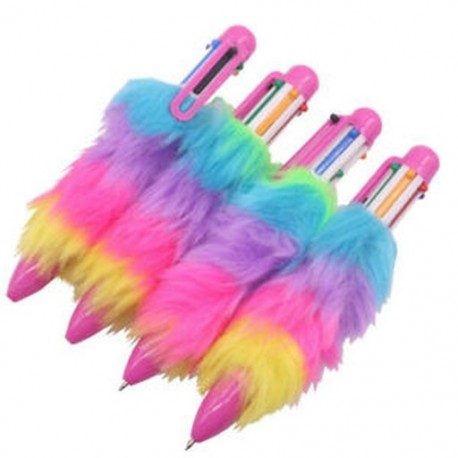 4X (20 db plüss toll hat színű golyóstoll) kreatív irodai papíráru OffC4J7