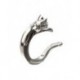 1X (ékszer gyűrű állítható ezüstözött macska alakú gyűrű V9P3)