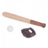 KACAKID 1: 12 Babaház realisztikus bútor Mini baseball ütő és kesztyű Se X6L3
