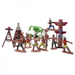 1X (indiai törzsek modelljátékos babafigura indián művészet (méret: 7 cm) V5N7)