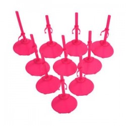 10 X talapzat kijelző és Barbie Doll -Rose Red Y6P2