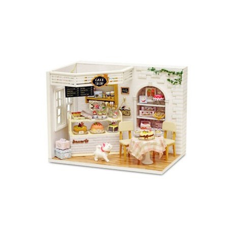 6X (Doll ház bútorok Diy miniatűr porvédő 3D fa miniatűrök Dollh T3W2