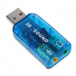1X (USB 5.1 sztereó hangkártya adapter (Windows 7 kompatibilis) G4G2)