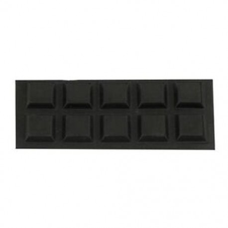 2X (Bútor négyzet alakú 12mmx12mmx3mm ragasztós gumi talpbetét, fekete 10 az 1-ben L6B7)
