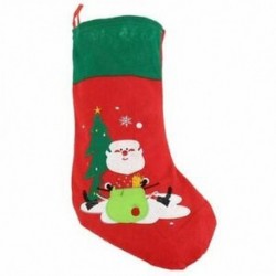 Karácsonyi harisnya zokni hímzett vörös filc karácsony Mikulás harisnya 17 I O3V7