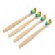 Vaclav 2Pc bambusz fogkefe Rainbow bambusz fogkefe rostos fogkefe Co I6N5