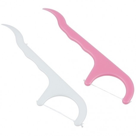 Eldobható 50db szájon át tartó fogak tiszta ápolása Floss szál Dental Flosser műanyag P5R9