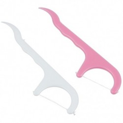 Eldobható 50db szájon át tartó fogak tiszta ápolása Floss szál Dental Flosser műanyag X5N4