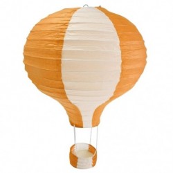 Narancssárga csík - 12 hüvelykes hőlégballon papír lámpa lámpaernyő mennyezeti fény esküvői party I4J8