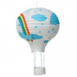Fehér szivárvány - 12 hüvelykes hőlégballon papír lámpa lámpaernyő mennyezeti fény esküvői party I4J8