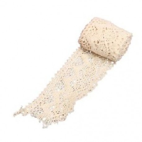 1 db Csipke esküvői Vintage Csipke élvágó Esküvői Csipke él Bézs 4x82cm S3 U3O7