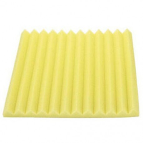 Sárga - 30X30X2.5Cm hangszigetelő szivacs, 12 nyílások akusztikus habpanelek Stop abszorpciója A5J5