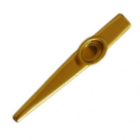 Fém aranysárga Kazoo  2 membrán furulya hangszer ajándék D8W4