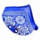 1X (Virágos nyomtatású, 5 lyukú öv kisállat sál kék H3N9)