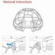 8X (Tello Drone számára új gömb alakú védő ketrec borítóvédő lámpatestekkel, teljes Pro X3U4
