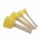 4db / Állítsa be a sárga Szivacsfesték Kefevédő Szivacskefe Fa Fogantyú F8B6 gyerekeknek
