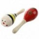 2 X Wood Maracas hangszerjáték gyerekeknek U1D8