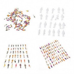 100X 1: 200 - 100x HO méretarányú fehér keverékű festett modell-vonat-park utas utasai BEB