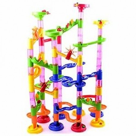 1X (105 darab szórakoztató építési DIY márványverseny a Labyrinth Balls J7Q7 versenyből)