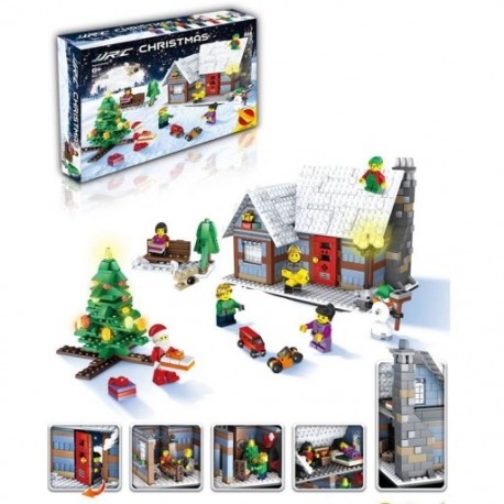 JJRC1002 Christmas Village Mikulás fa ló vicces építőelemek F F4O2