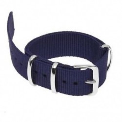 18 mm-es nylon karóra sáv húzózsinórral karkötő Strap óraszíj sötétkék B8A0
