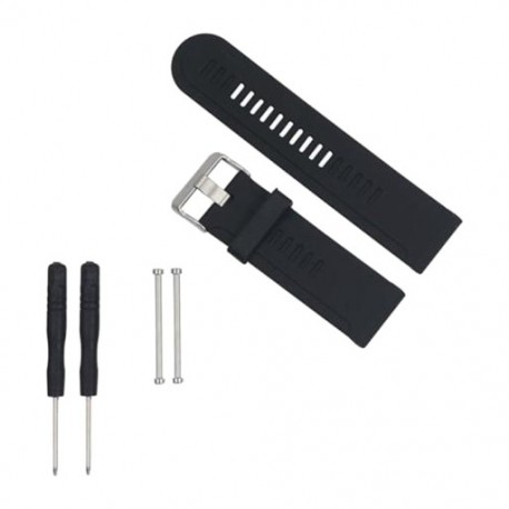 Puha szilikon szíj cserélő karóra Band Garmin Fenix 3 / HR Black N7X1