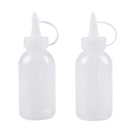 1X (konyha műanyag szósz olaj folyékony adagoló szorító palack 100 cc 2 db N8X4)