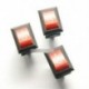 5db Red Rocker Switch 2 érintkező KCD1-101 250V 6A Boatlike Switch AL