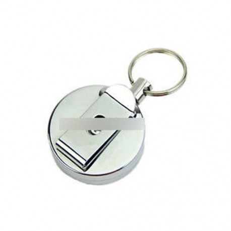 Visszahúzható fémkártya jelvénytartó acél visszahúzó gyűrű húzza meg a szíj csipesz kulcs lánc