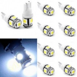 10db T10 5050 W5W 5 SMD 194 168 LED-es autó oldalsó hátsó lámpa lámpa fehér