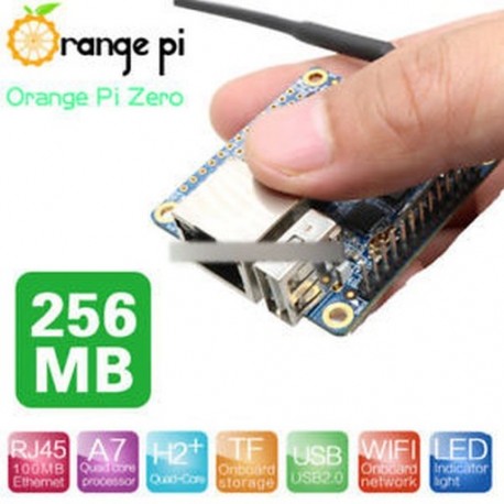 Orange Pi Zero 256MB - Narancssárga Pi Zero / Nulla NAS 256/512 MB H2 WiFi SBC bővítő kártya USB fekete ABS tok