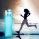 740ML szabadtéri sport hordozható vizes palack kreatív műanyag spraypalack futó fitnesz palack